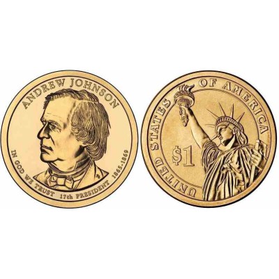 سکه 1 دلار یادبود آندره جانسون -17مین رئیس جمهوری - آمریکا 2011