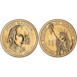 سکه 1 دلار یادبود جیمز مدیسون -چهارمین رئیس جمهوری - آمریکا 2007
