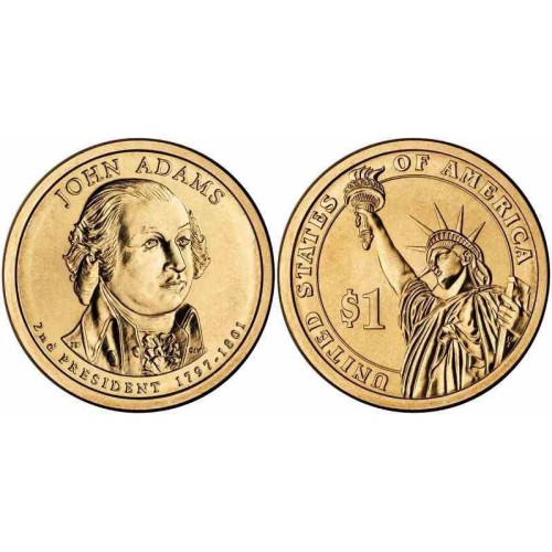 سکه 1 دلار یادبود جان آدامز -دومین رئیس جمهوری - آمریکا 2007