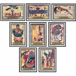 8 عدد تمبر روز تمبر - تابلوهای نقاشی - اسپانیا 1975
