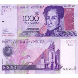 اسکناس 1000 بولیوار - ونزوئلا 1998