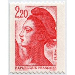 1 عدد  تمبر سری پستی - آزادی - 2.2F - فرانسه 1985