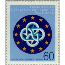 1 عدد تمبر کنفرانس وزیران امور فرهنگی اروپا - برلین آلمان 1984