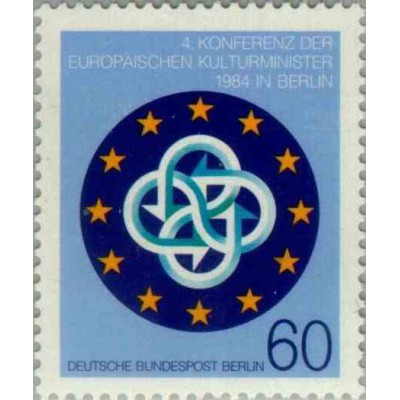 1 عدد تمبر کنفرانس وزیران امور فرهنگی اروپا - برلین آلمان 1984
