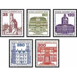5 عدد تمبر سری پستی - قصرها و قلعه ها - برلین آلمان 1982 قیمت 13.39 دلار