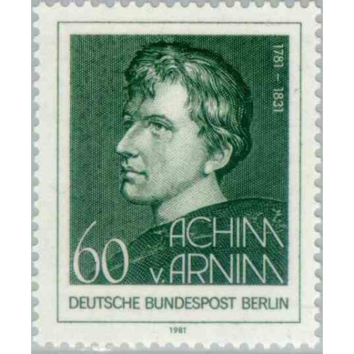 1 عدد تمبر 200مین سال تولد آخیم فون آرنیم - سازنده - برلین آلمان 1981