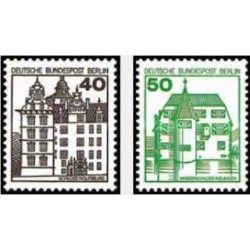 2 عدد تمبر سری پستی - قصرها و قلعه ها - برلین آلمان 1980 