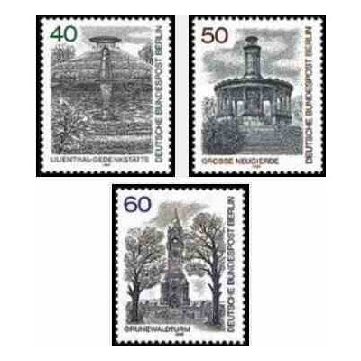 3 عدد تمبر فواره های برلین- برلین آلمان 1980