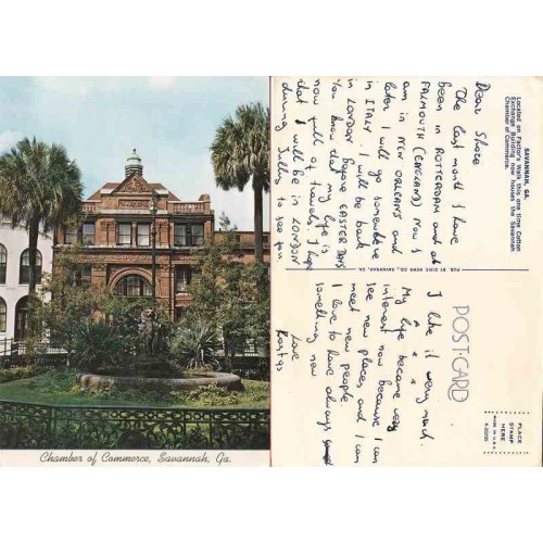 کارت پستال خارجی شماره 173 -مستعمل - ساوانا - آمریکا کارت پستال خارجی شماره 173 -مستعمل - ساوانا - آمریکا