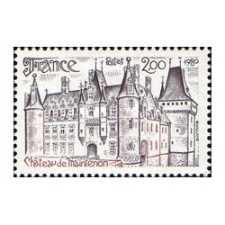 1 عدد  تمبر تبلیغات توریستی - قلعه مینتنون - فرانسه 1980
