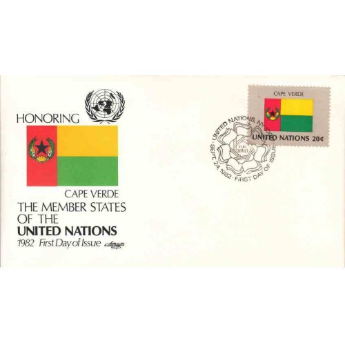 پاکت مهر روز کشورهای عضو سازمان ملل - کیپ ورد -  نیویورک سازمان ملل 1982