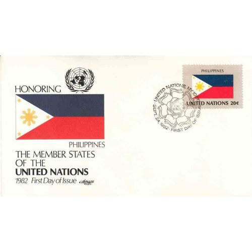 پاکت مهر روز کشورهای عضو سازمان ملل - فیلیپین -  نیویورک سازمان ملل 1982