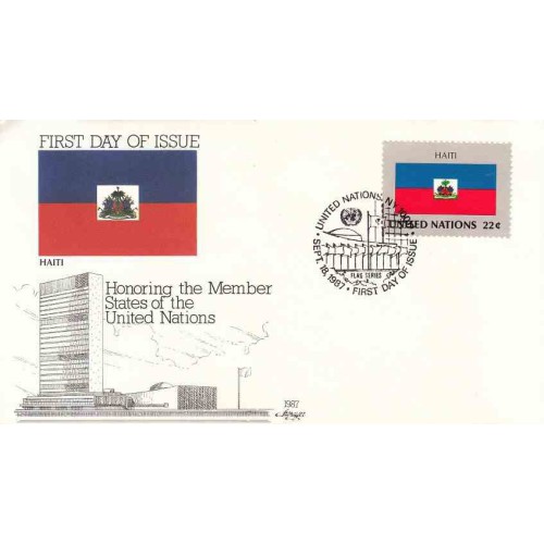 پاکت مهر روز کشورهای عضو سازمان ملل - هائیتی -  نیویورک سازمان ملل 1987