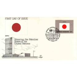 پاکت مهر روز کشورهای عضو سازمان ملل - ژاپن-  نیویورک سازمان ملل 1987