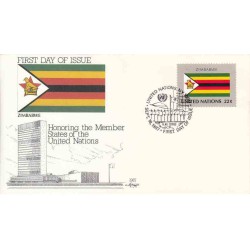 پاکت مهر روز کشورهای عضو سازمان ملل - زیمباوه -  نیویورک سازمان ملل 1987