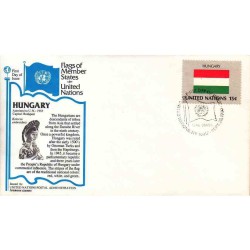 پاکت مهر روز کشورهای عضو سازمان ملل - مجارستان -  نیویورک سازمان ملل 1980