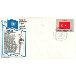 پاکت مهر روز کشورهای عضو سازمان ملل - ترکیه -  نیویورک سازمان ملل 1980