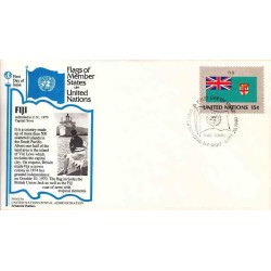 پاکت مهر روز کشورهای عضو سازمان ملل - فیجی -  نیویورک سازمان ملل 1980