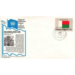 پاکت مهر روز کشورهای عضو سازمان ملل - ماداگاسکار -  نیویورک سازمان ملل 1980