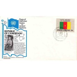 پاکت مهر روز کشورهای عضو سازمان ملل - کامرون -  نیویورک سازمان ملل 1980