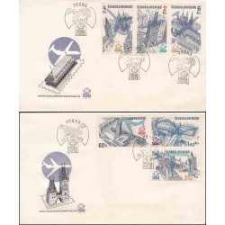 2 عدد پاکت مهر روز نمایشگاه تمبر پراگا - چک اسلواکی 1976 ارزش تمبر 4 دلار