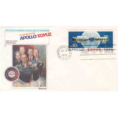 پاکت مهر روز اکتشافات فضائی- آپولو سایوز- آمریکا 1975