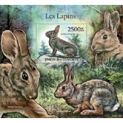 مینی شیت پستانداران - خرگوشها - 2 - کومور 2011 قیمت 14 دلار
