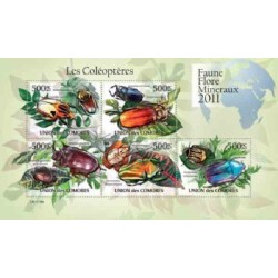مینی شیت حشرات - سوسکها - 1 - کومور 2011 قیمت 11.64 دلار