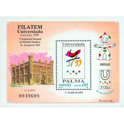 سونیرشیت نمایشگاه ملی تمبر فیلاتم - اسپانیا 1999