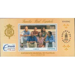 سونیرشیت نمایشگاه تمبر اپانیائی آمریکائی - اسپمر 96 - خانواده سلطنتی  - اسپانیا 1996 قیمت 4.6 دلار
