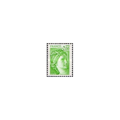 1 عدد  تمبر  سری پستی - "سابین" - 2F- فرانسه 1978