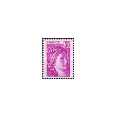 1 عدد  تمبر  سری پستی - "سابین" - 0.5F- فرانسه 1978