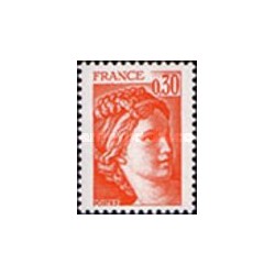 1 عدد  تمبر  سری پستی - "سابین" - 0.3F- فرانسه 1978