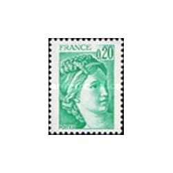 1 عدد  تمبر  سری پستی - "سابین" - 0.2F- فرانسه 1978