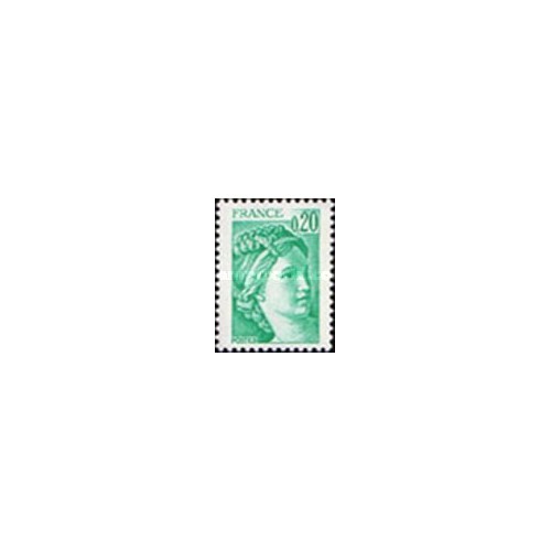 1 عدد  تمبر  سری پستی - "سابین" - 0.2F- فرانسه 1978