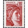 1 عدد  تمبر  سری پستی - "سابین" - 0.1F- فرانسه 1978
