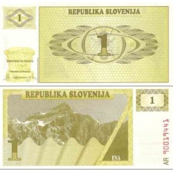 اسکناس 1 تولار - اسلوونی 1990