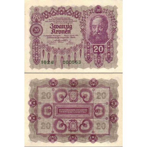 اسکناس 02 کرون - اتریش 1922