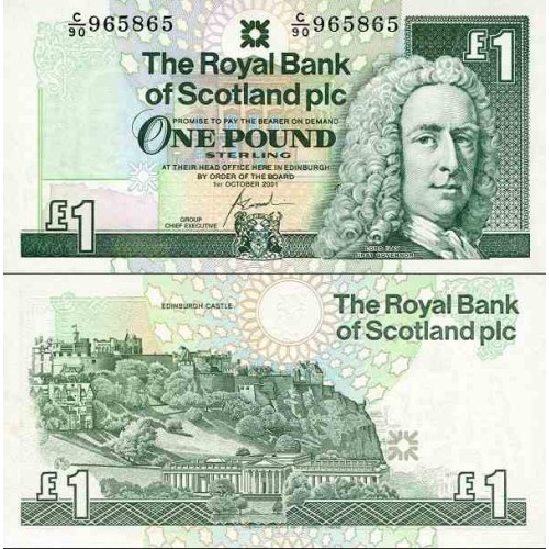 اسکناس 1 پوند استرلینگ - اسکاتلند 2001 سفارشی