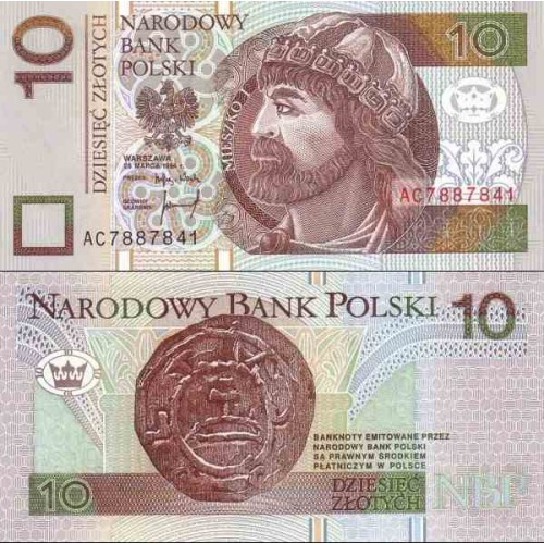 اسکناس 10 زلوتیچ - لهستان 1994