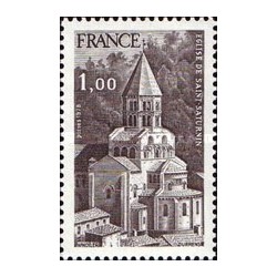 1 عدد  تمبر کلیسای سنت زاتورن - فرانسه 1978