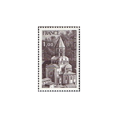 1 عدد  تمبر کلیسای سنت زاتورن - فرانسه 1978