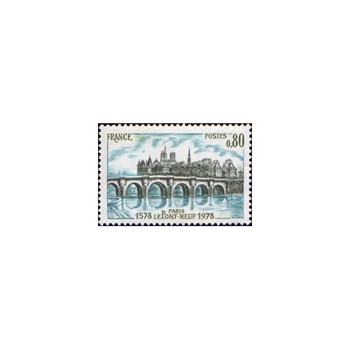 1 عدد تمبر پونت نوف، پاریس - فرانسه 1978 1 عدد تمبر پونت نوف، پاریس - فرانسه 1978