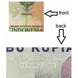 اسکناس 20000 روپیه - اندونزی 2017