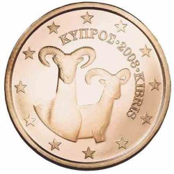 سکه 1 سنت یورو - مس روکش فولاد - قبرس 2009 غیر بانکی