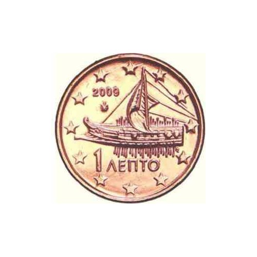 سکه 1 سنت یورو - مس روکش فولاد - یونان 2014 غیر بانکی