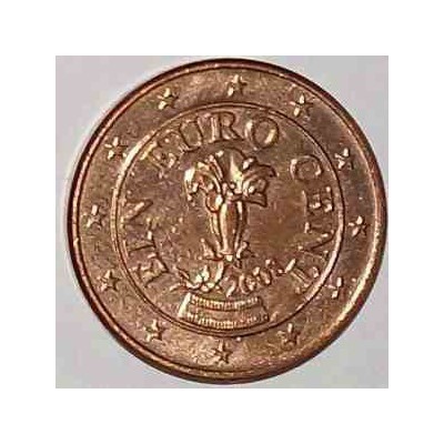 سکه 1 سنت یورو - مس روکش فولاد -اتریش 2014 غیر بانکی
