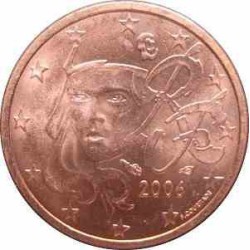 سکه 1 سنت یورو - مس روکش فولاد -فرانسه 2011 غیر بانکی