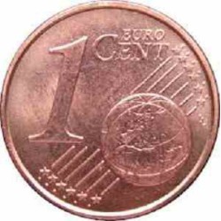 سکه 1 سنت یورو - مس روکش فولاد - ایتالیا 2010 غیر بانکی