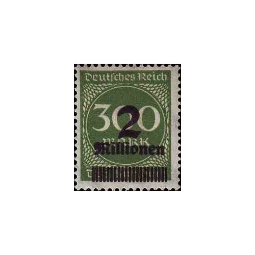 1 عدد تمبر از سری پستی - سورشارژ  2 م مارک  روی 300  - رایش آلمان 1923 با شارنیه